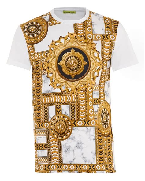 versace chain white shirts|Versace collection men shirt white.